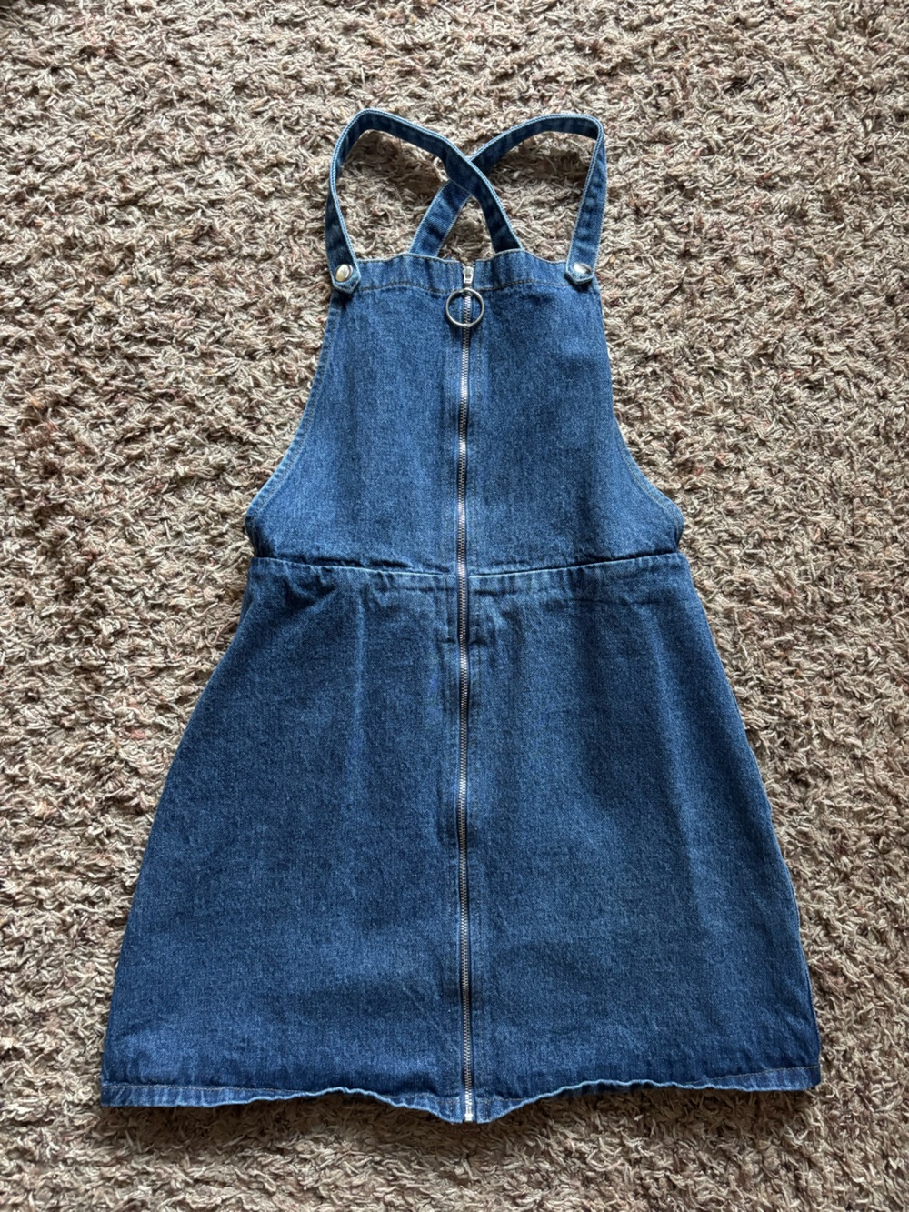 BDG Dark Blue Denim Pinafore Dress